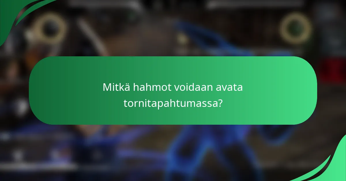 Mitkä hahmot voidaan avata tornitapahtumassa?